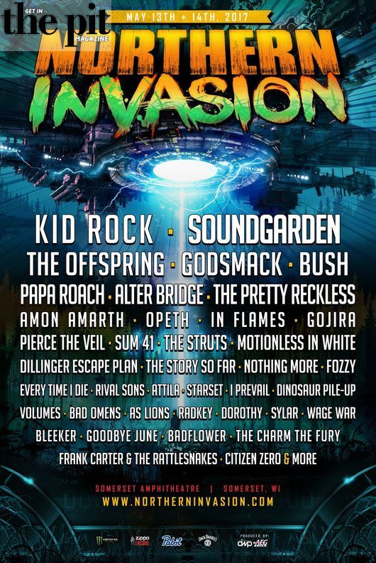 The Pit Magazine, Northern Invasion 2017, Somerset, Wisconsin, Soundgarden, Kid Rock, The Offspring, Bush, Papa Roach
