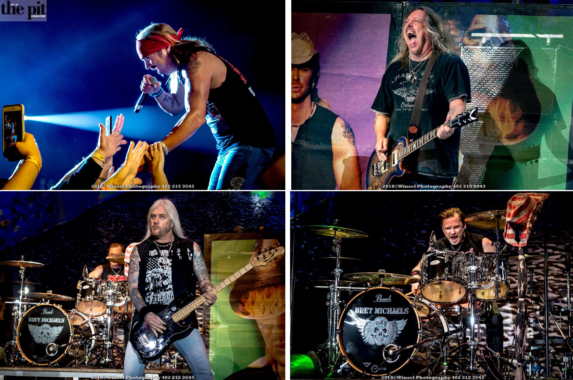 The Pit Magazine, Winsel Photography, Bret Michaels, Pete Evick, Eric Brittingham, Mike Bailey, MidAmerica Center, Council Bluffs, Iowa