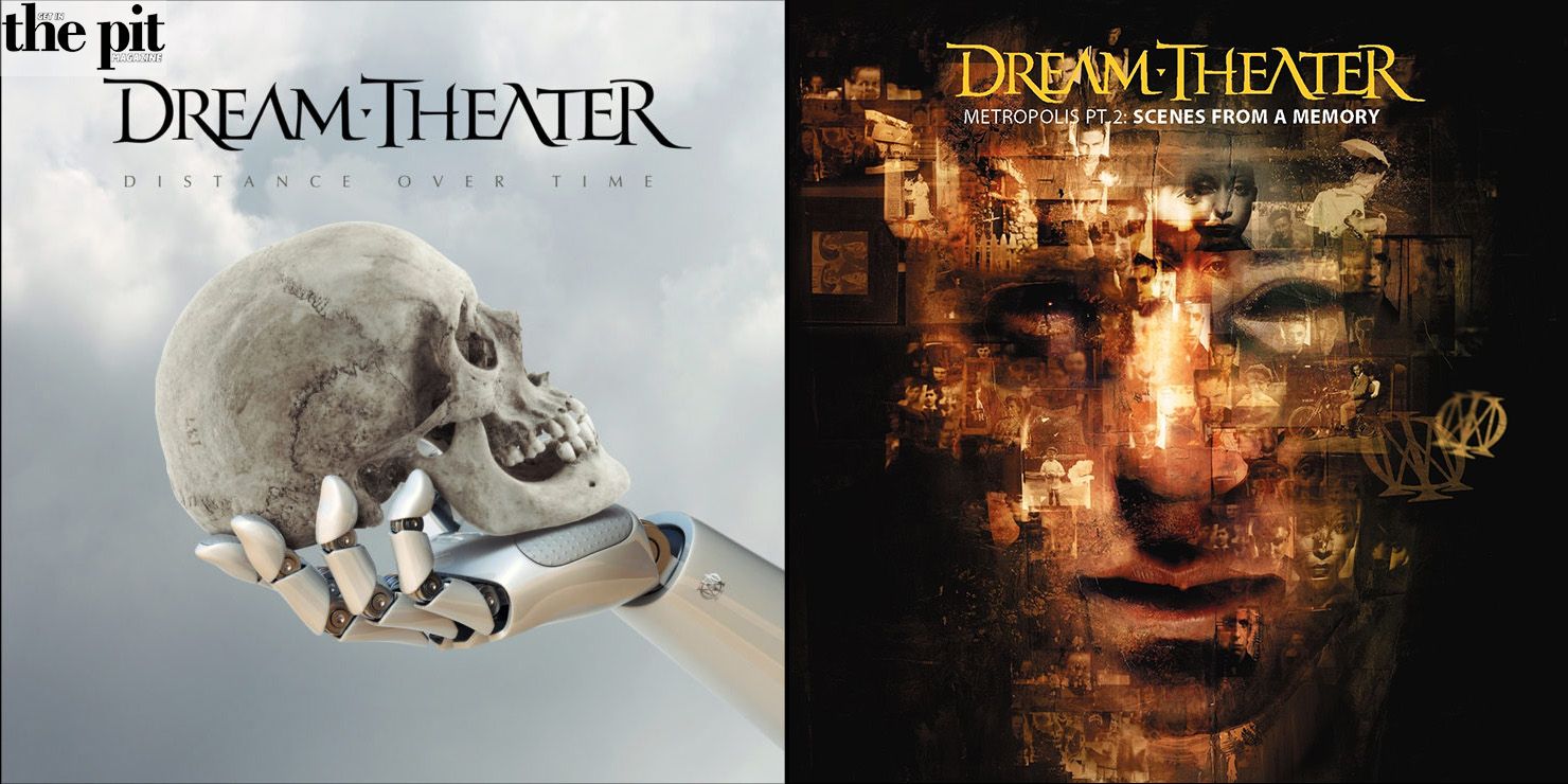 Dream Theater Distance Over Time and Scenes From a Memory Album Covers